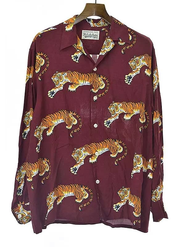 WACKO MARIA ワコマリア 21SS TIM LEHI L/S HAWAIIAN SHIRT タイガー レーヨンシャツ