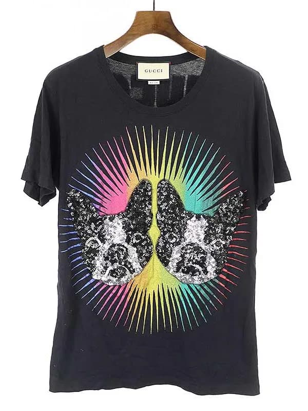 GUCCI グッチ 18SS Bosco & Orso ボスコ&オルソ スパンコールオーバーサイズTシャツ