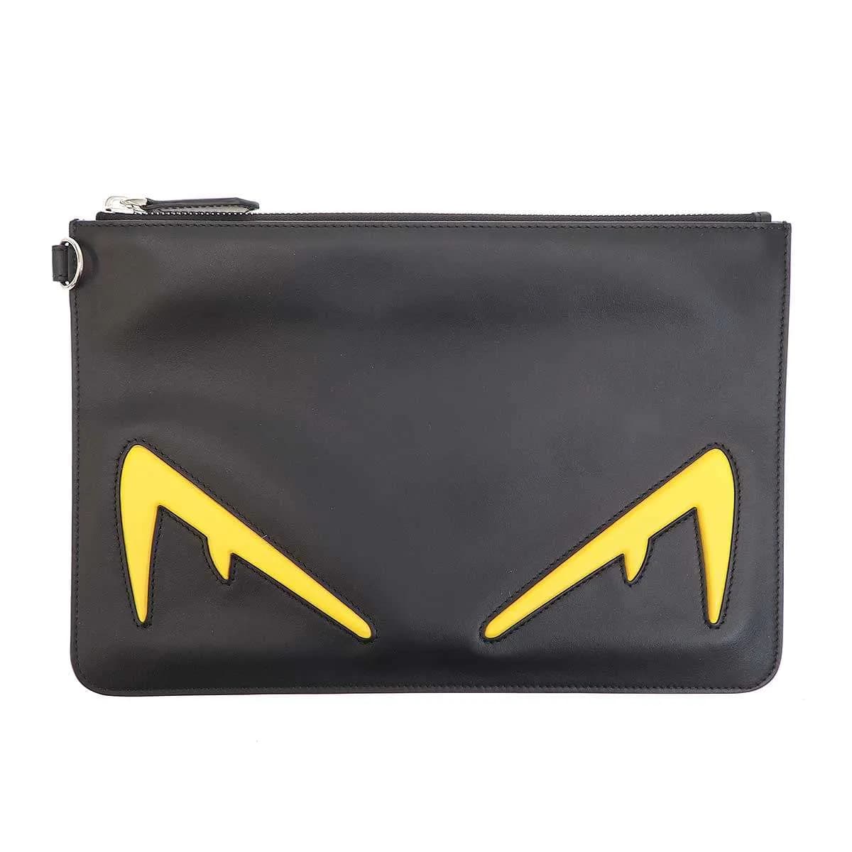 FENDI フェンディ バッグバグズモンスター バグズアイ レザークラッチバッグ