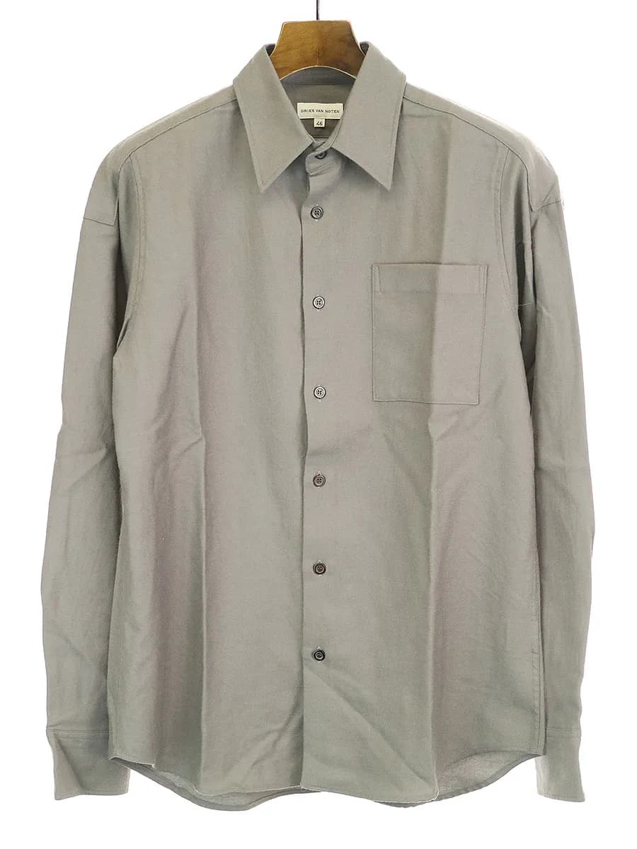DRIES VAN NOTEN ドリスヴァンノッテン ウール長袖シャツ