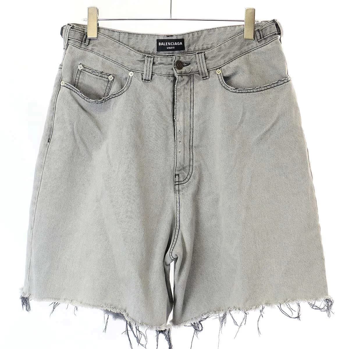 BALENCIAGA バレンシアガ Skater Shorts ダメージ加工 スケーターデニムショーツ