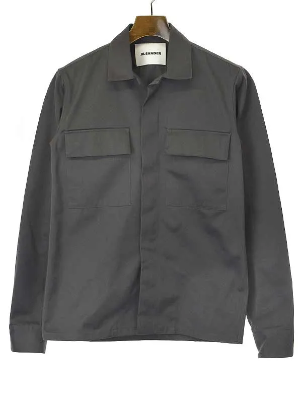 JIL SANDER ジルサンダー 19AW フラップポケット比翼シャツジャケット
