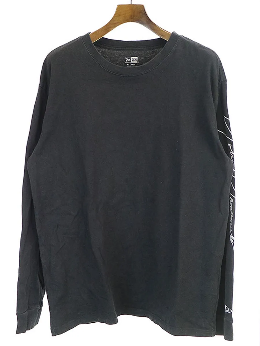 Yohji Yamamoto ヨウジヤマモト プールオム × ニューエラ 20SS YY Signature LOGO Long sleeve T-shirt アームロゴプリントロングスリーブTシャツ