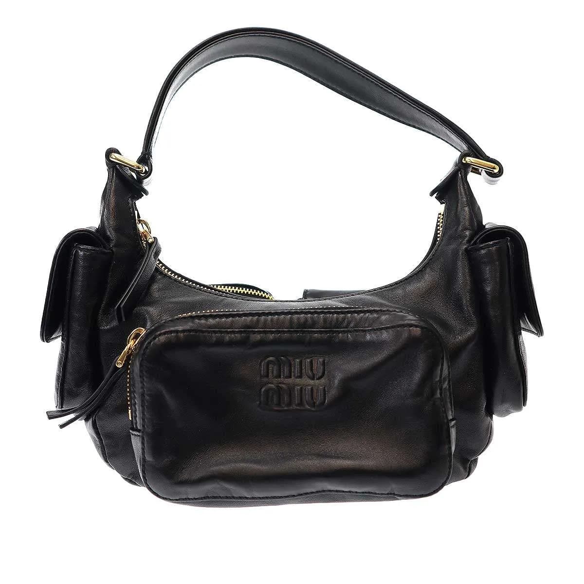 miu miu ミュウミュウ Pocket Bag ナッパレザー ポケットバッグ 5BC146