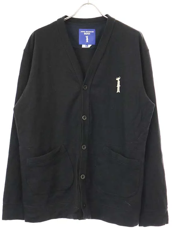 JUNYA WATANABE ジュンヤワタナベ コムデギャルソンマン × ジャミロクワイ 22AW ワンポイント刺繍エルボーパッチカーディガン