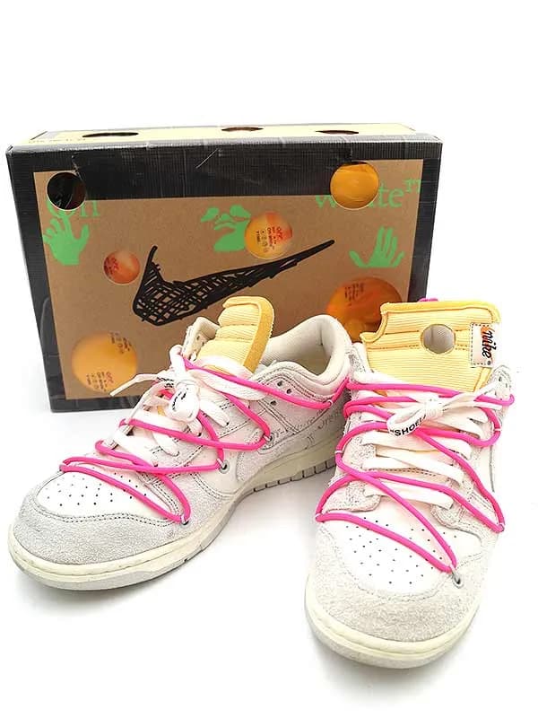 NIKE ナイキ×オフホワイト DJ0950-117 DUNK LOW スニーカー