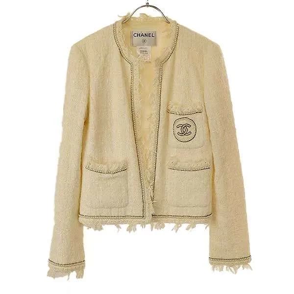 CHANEL シャネル 05C 銀座店限定 ココマーク フェイクパールツイードジャケット P25200V15453