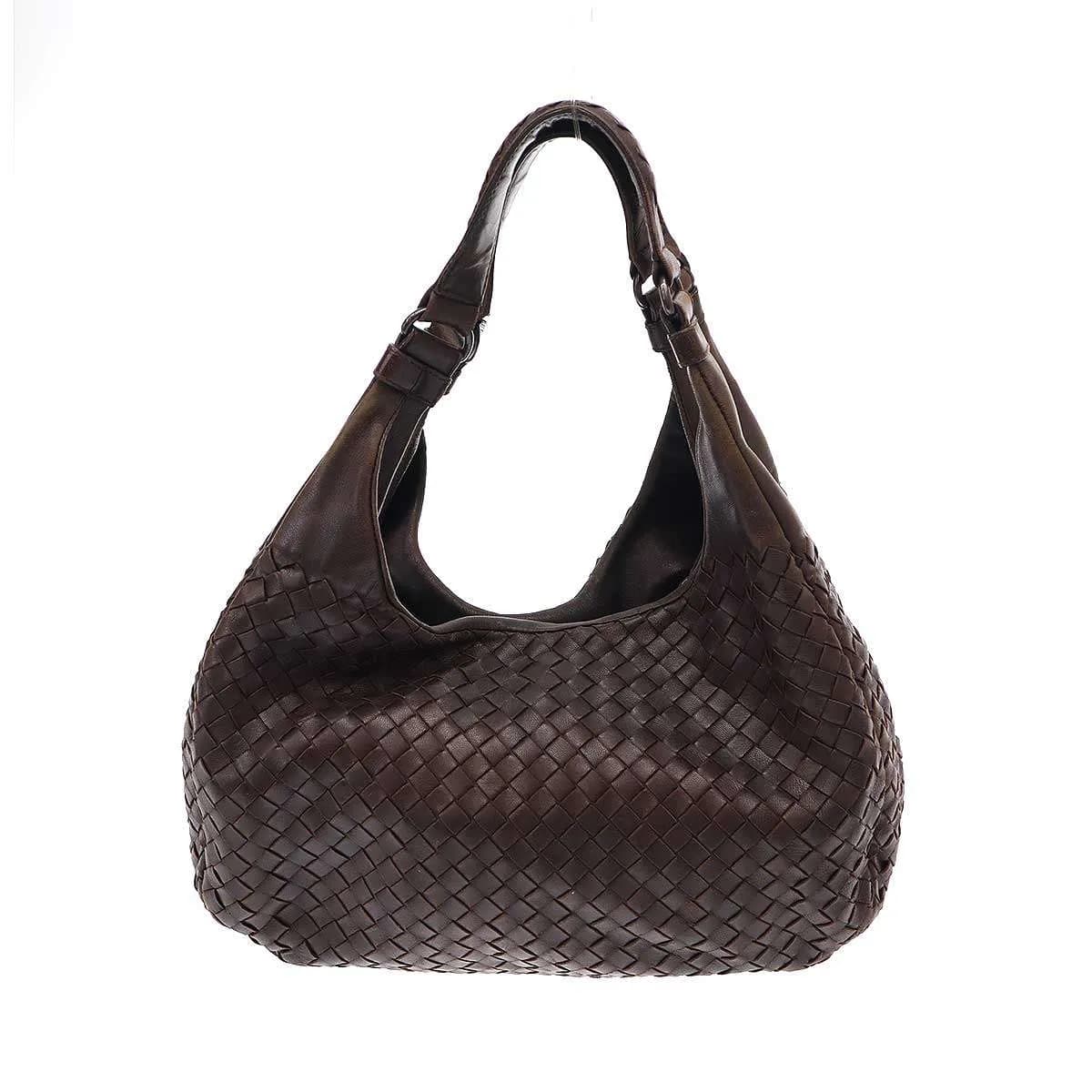 BOTTEGA VENETA ボッテガヴェネタ ミディアムカンパーナ イントレチャートレザーハンドバッグ 125787
