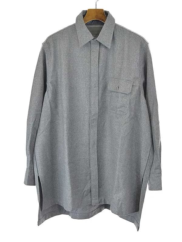 GANRYU フミトガンリュウ ウールロングシャツ