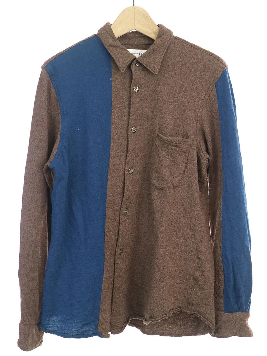 COMME des GARCONS コムデギャルソン シャツ ウールニットシャツ