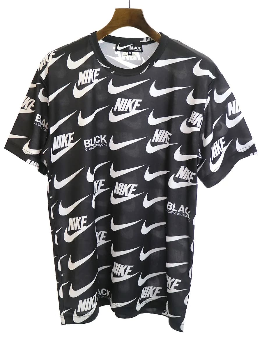 COMME des GARCONS ブラック コムデギャルソン×ナイキ 19AW ロゴプリントTシャツ