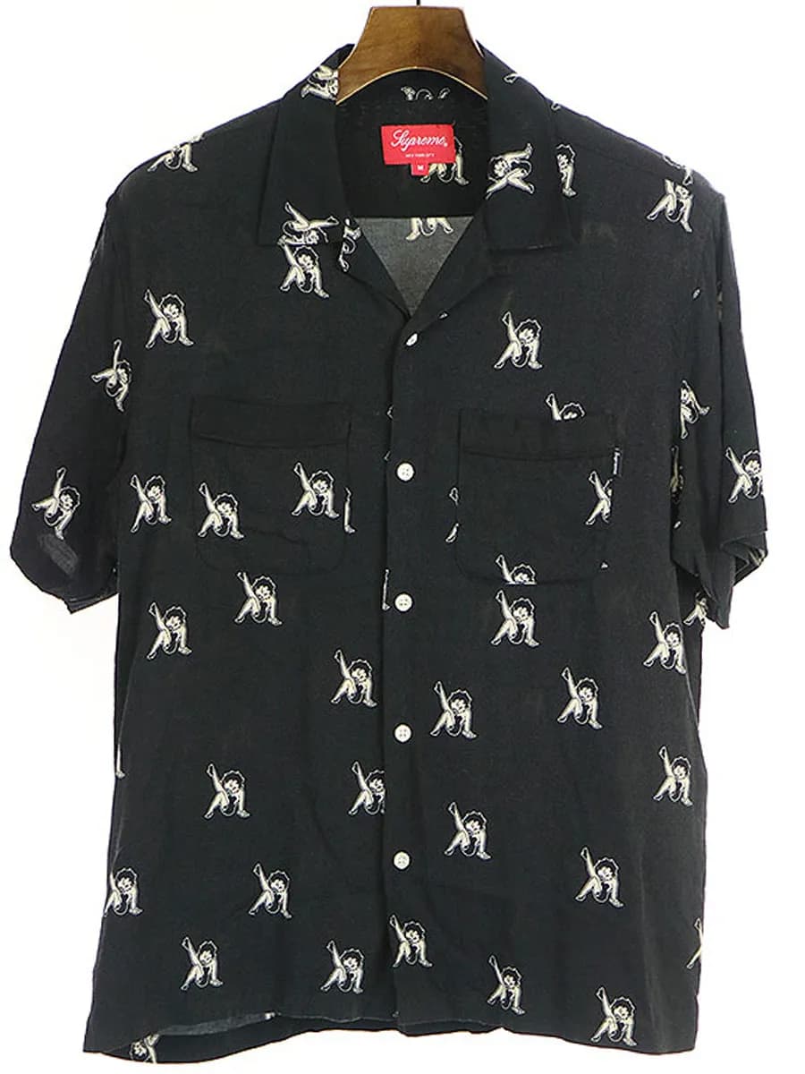 Supreme シュプリーム 16SS Betty Boop Shirt レーヨンシャツ