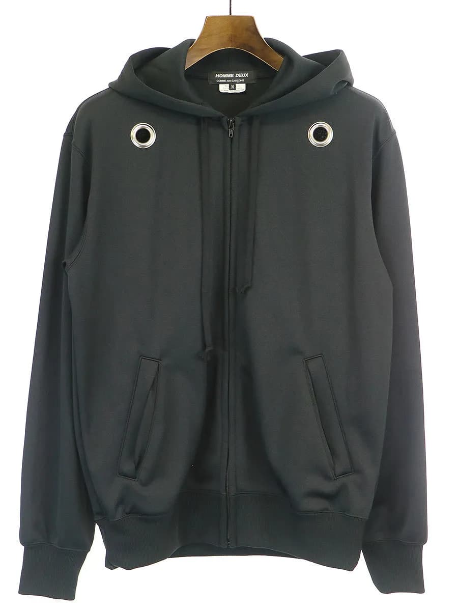 COMME des GARCONS コムデギャルソンオムドゥ 19AW ジップアップポリエステルジャージーパーカー