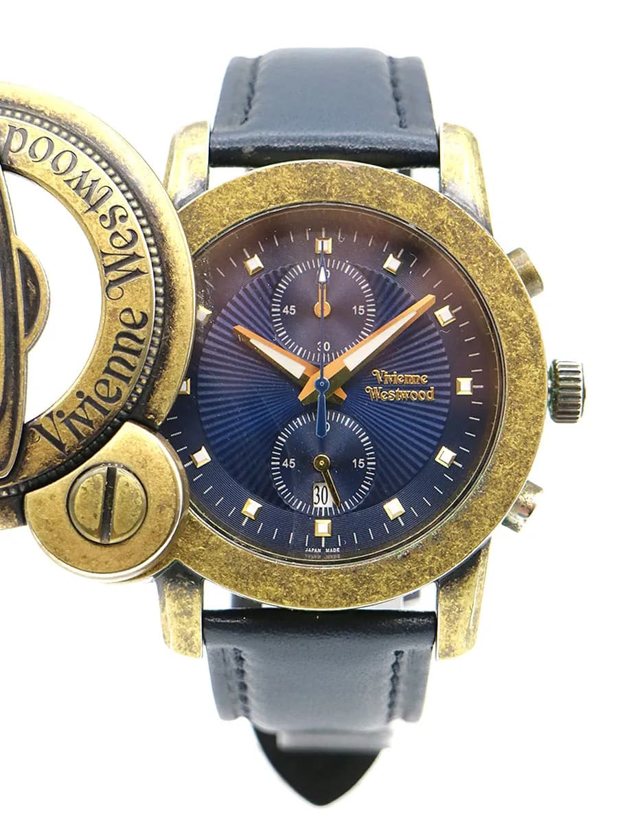 Vivienne Westwood ヴィヴィアンウエストウッド マン CAGE Mウォッチ アンティーク加工ロゴデザインウォッ