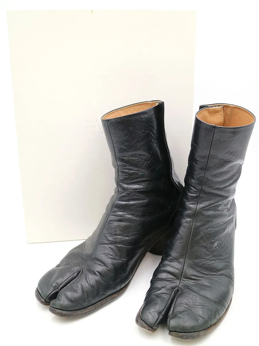 Maison Margiela メゾンマルタンマルジェラ22 TABI BOOTS レザー足袋アンクルヒールブーツ