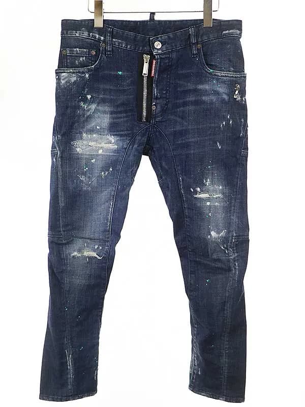 DSQUARED2 ディースクエアード 17AW TIDY BIKER JEAN クラッシュ加工デニムパンツ