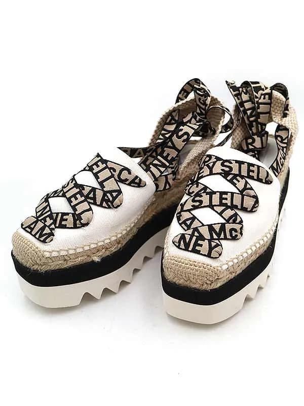 Stella McCartney ステラマッカートニー レースアップシャークソールエスパドリーユサンダル