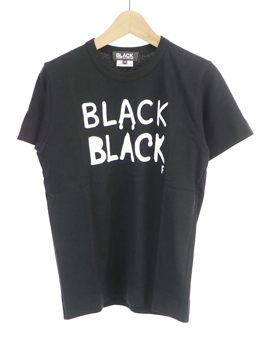 COMME des GARCONS ブラック コムデギャルソン 09AW FILIP PAGOWSKI ロゴプリントTシャツ