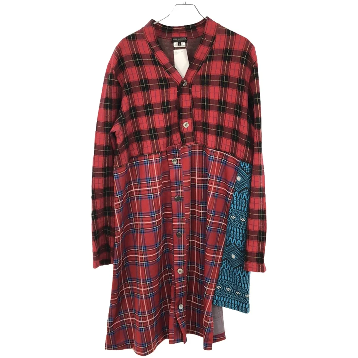 COMME des GARCONS コム デギャルソンオムプリュス 20AW クレイジーパターンドッキングロングシャツ