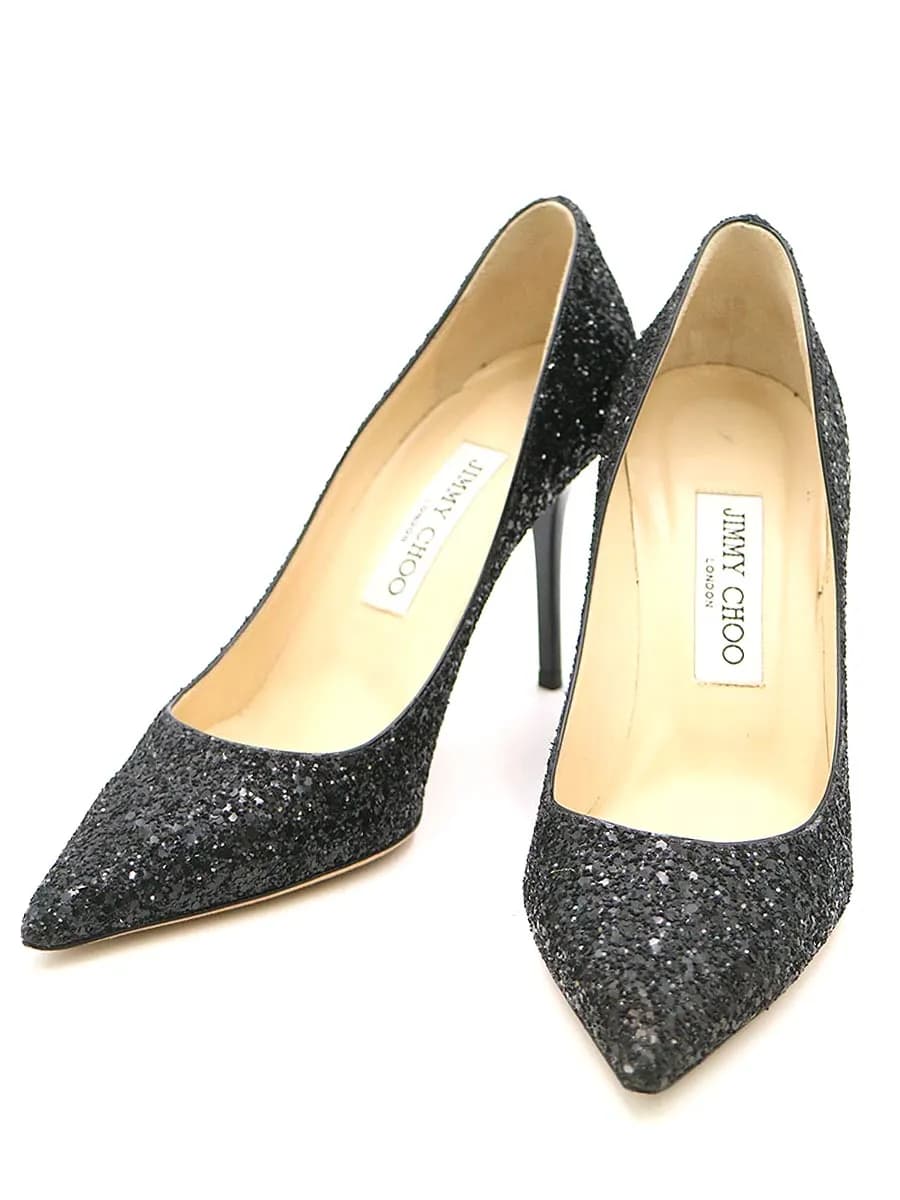 JIMMY CHOO ジミー チュウ グリッターパンプス