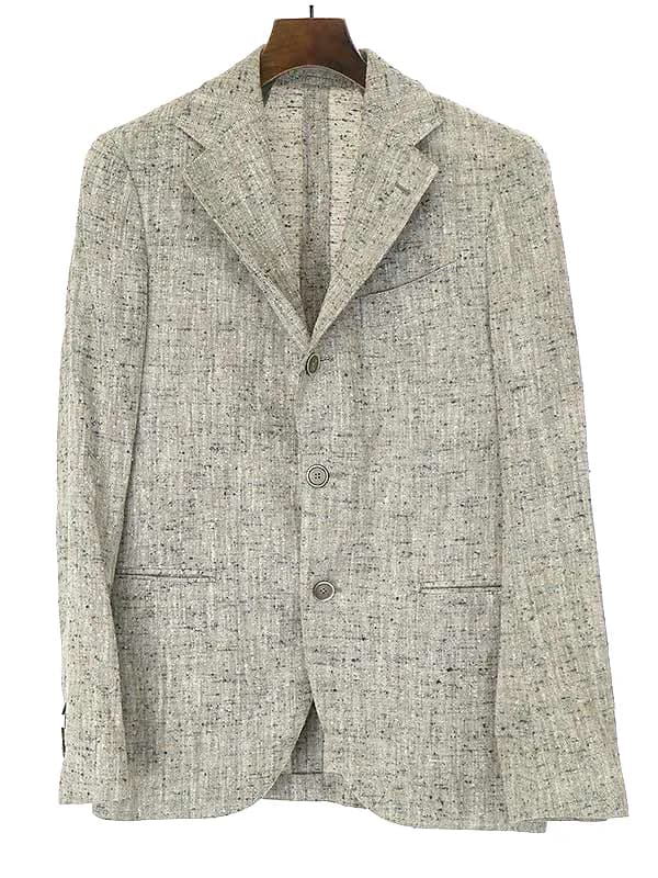 LARDINI ラルディーニ ネップ加工シルクレーヨンテーラードジャケット