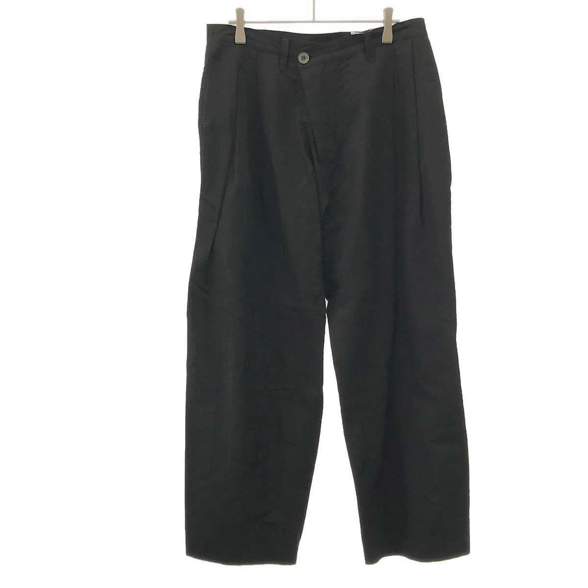JAN-JAN VAN ESSCHE ヤンヤンバンエシュ #44 TROUSER BLACK WASHI TWILL 2タックパンツ
