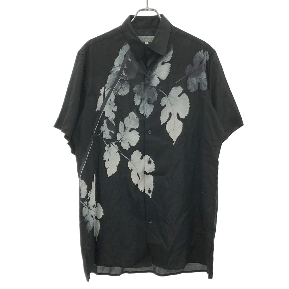 Yohji Yamamoto ヨウジヤマモト プールオム 24AW リーフプリントショートスリーブシャツ