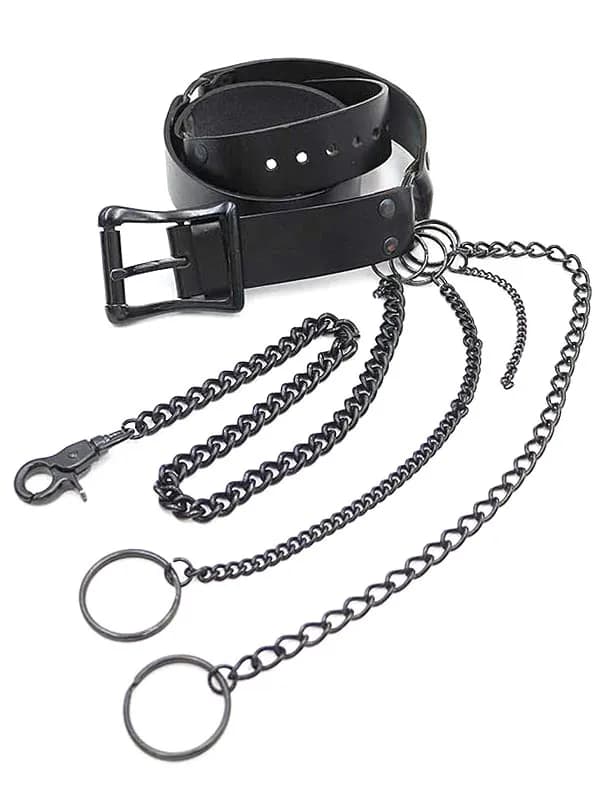 ANN DEMEULEMEESTER アンドゥムルメステール ウォレットチェーン付きレザーベルト