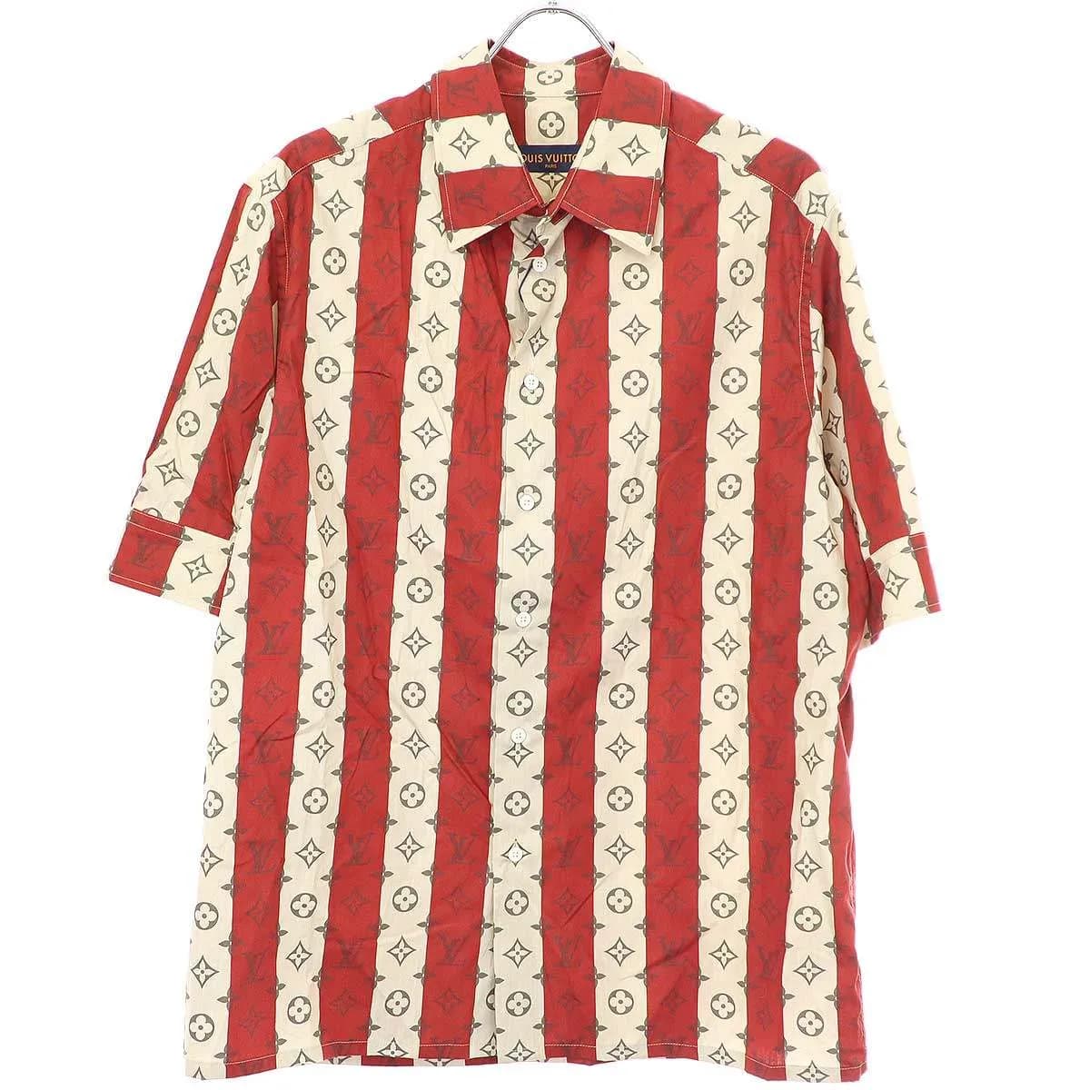 LOUIS VUITTON ルイヴィトン × ニゴー 22SS モノグラムトランクストライプ ショートスリーブシャツ JB8 HMS05W 1A9GUG