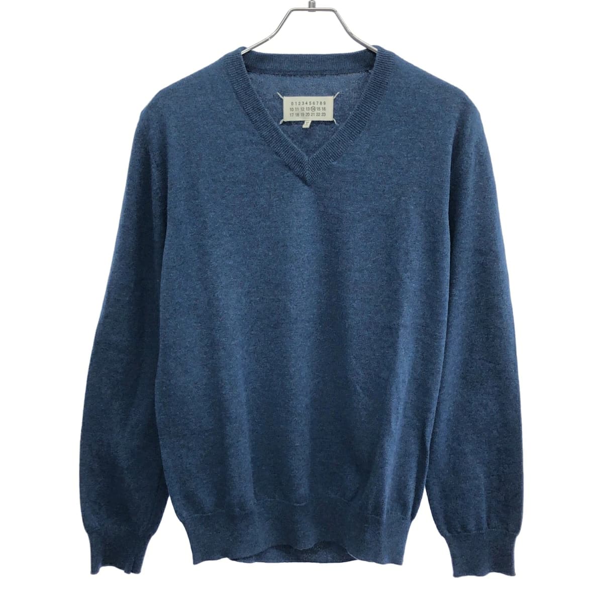 Maison Margiela メゾン マルジェラ エルボーパッチVネックウールニットセーター 30HA053714386