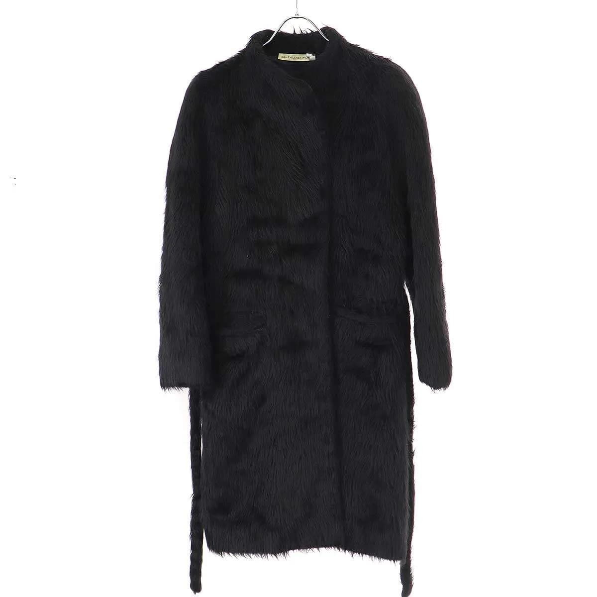BALENCIAGA バレンシアガ 2004AW アルパカウールフリース ファーコート 133761 TH807