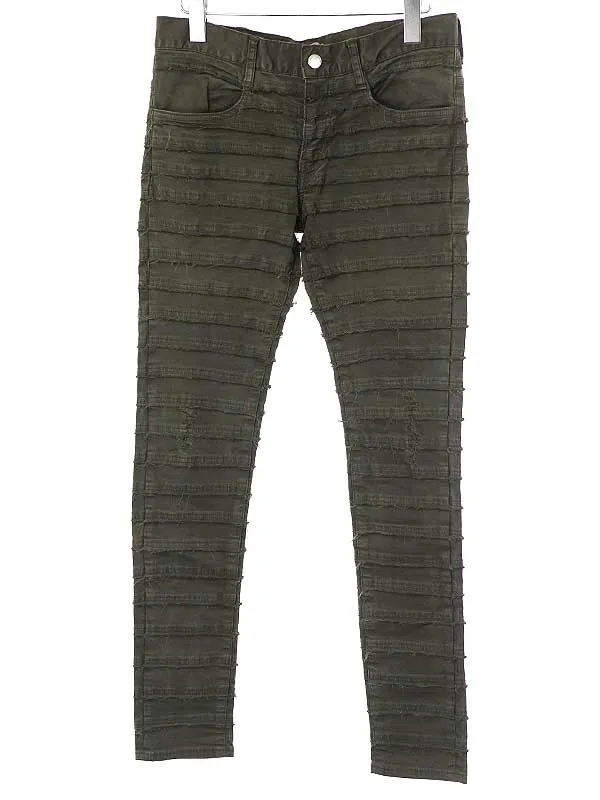 UNDERCOVER アンダーカバーイズム 13AW ダメージ加工ストレッチハギパンツ