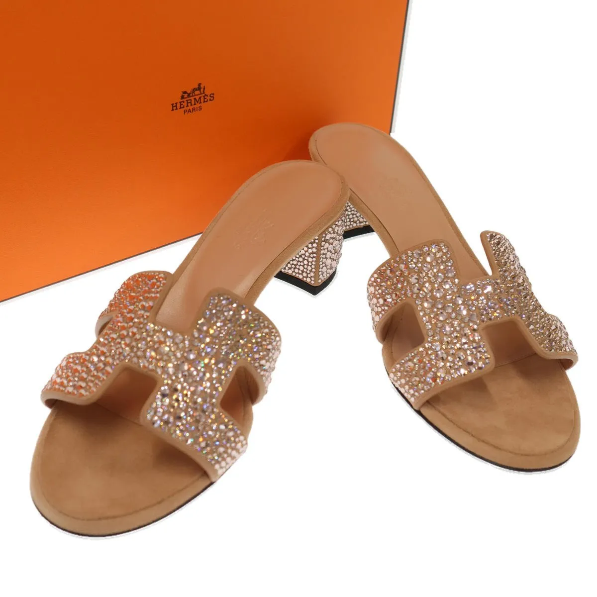 HERMES エルメス Oasis Sandals オアシス ラインストーンデザインサンダル