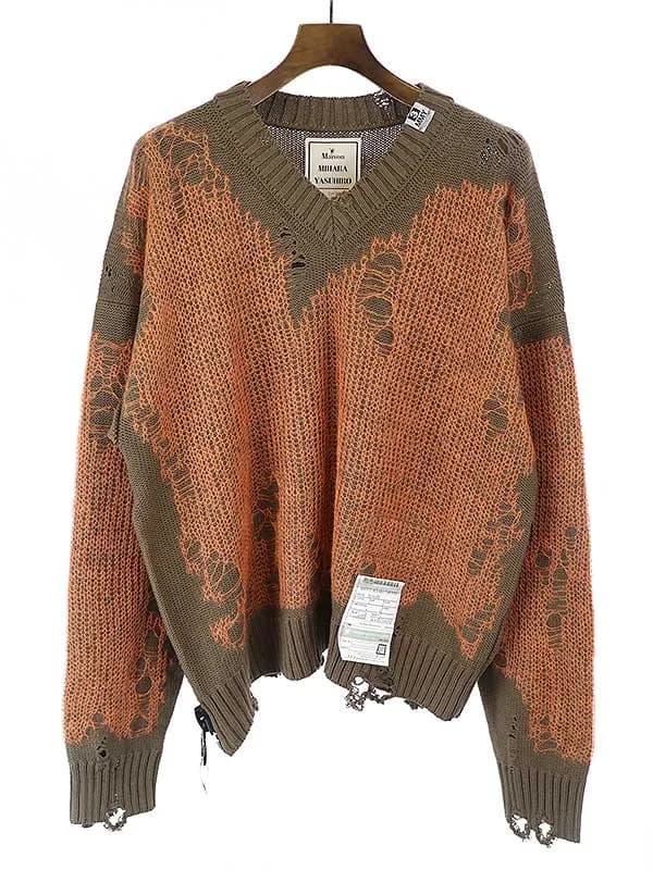 Maison MIHARA YASUHIRO メゾン ミハラヤスヒロ 20AW ENLARGED ZIP KNIT PO 編み込みデザインニットセーター