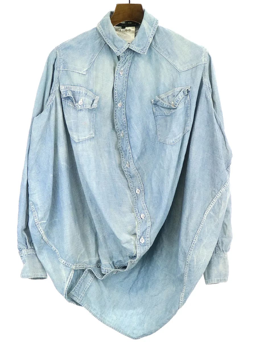 ANREALAGE アンリアレイジ 09SS BALL SHIRTS シャンブレーボールシャツ