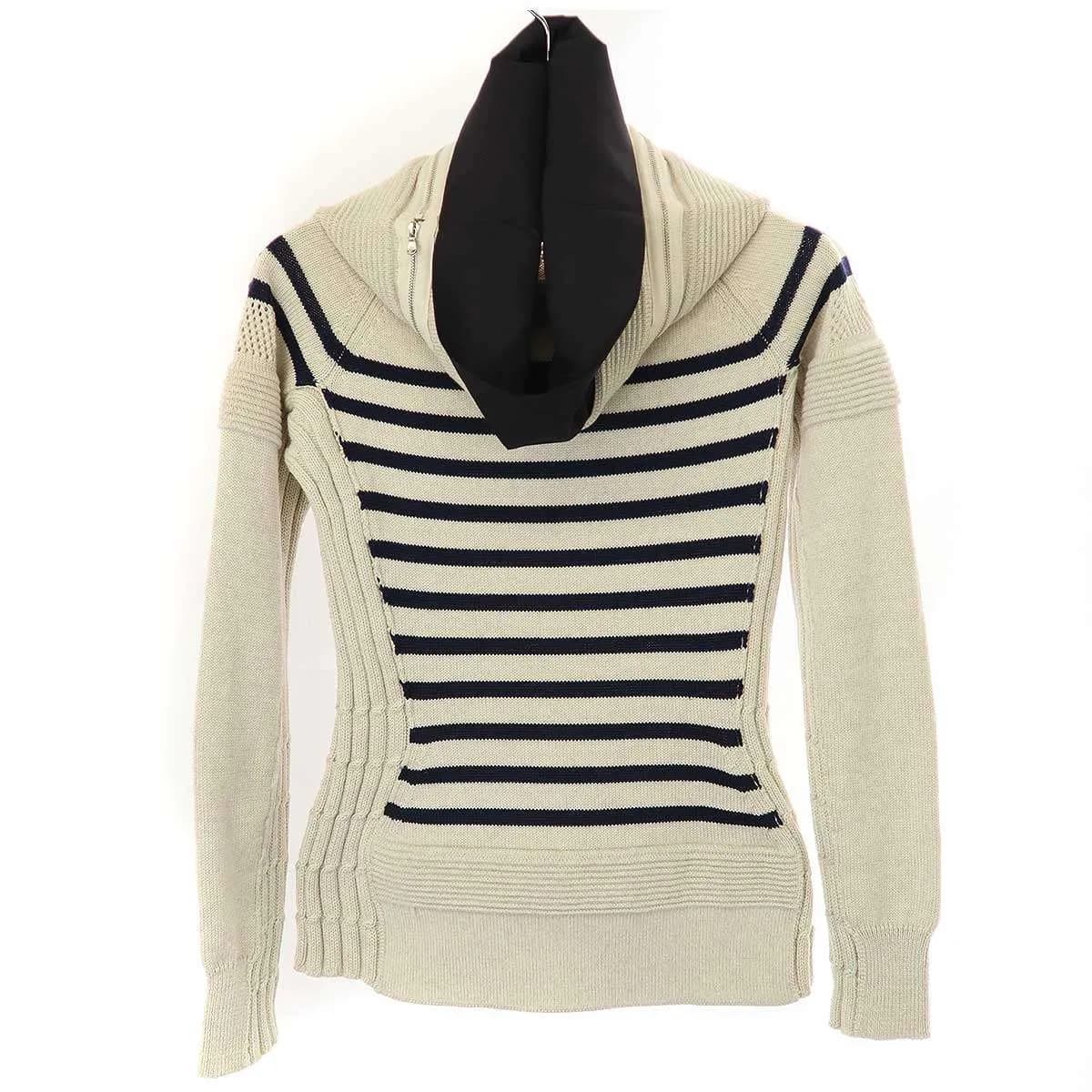 Jean Paul GAULTIER ジャンポールゴルチェ ジップオーバーネックボーダーニットセーター