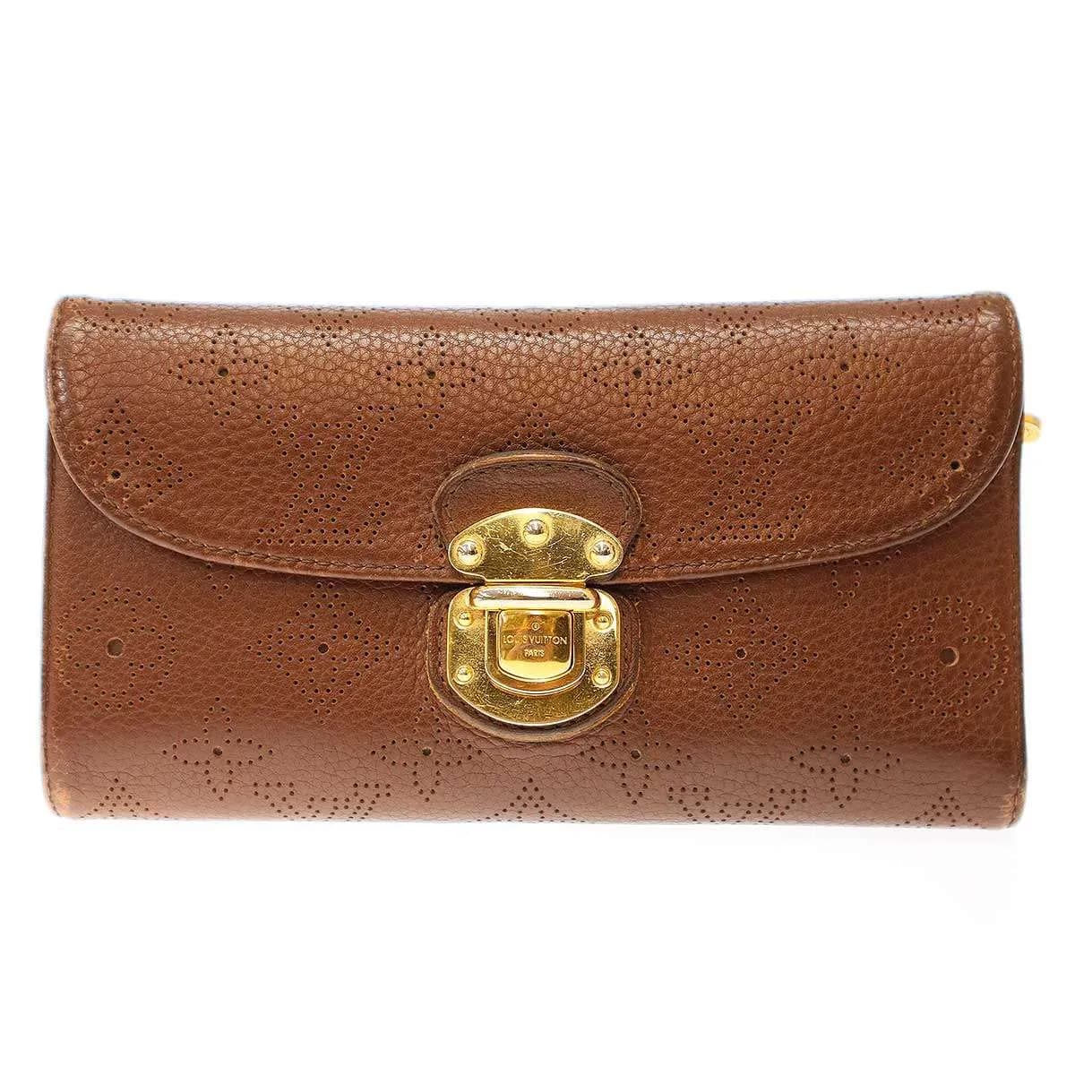 LOUIS VUITTON ルイヴィトン M58138 モノグラムマヒナ ポルトフォイユ アメリア 二つ折りロングウォレット シリアルNo TH2029