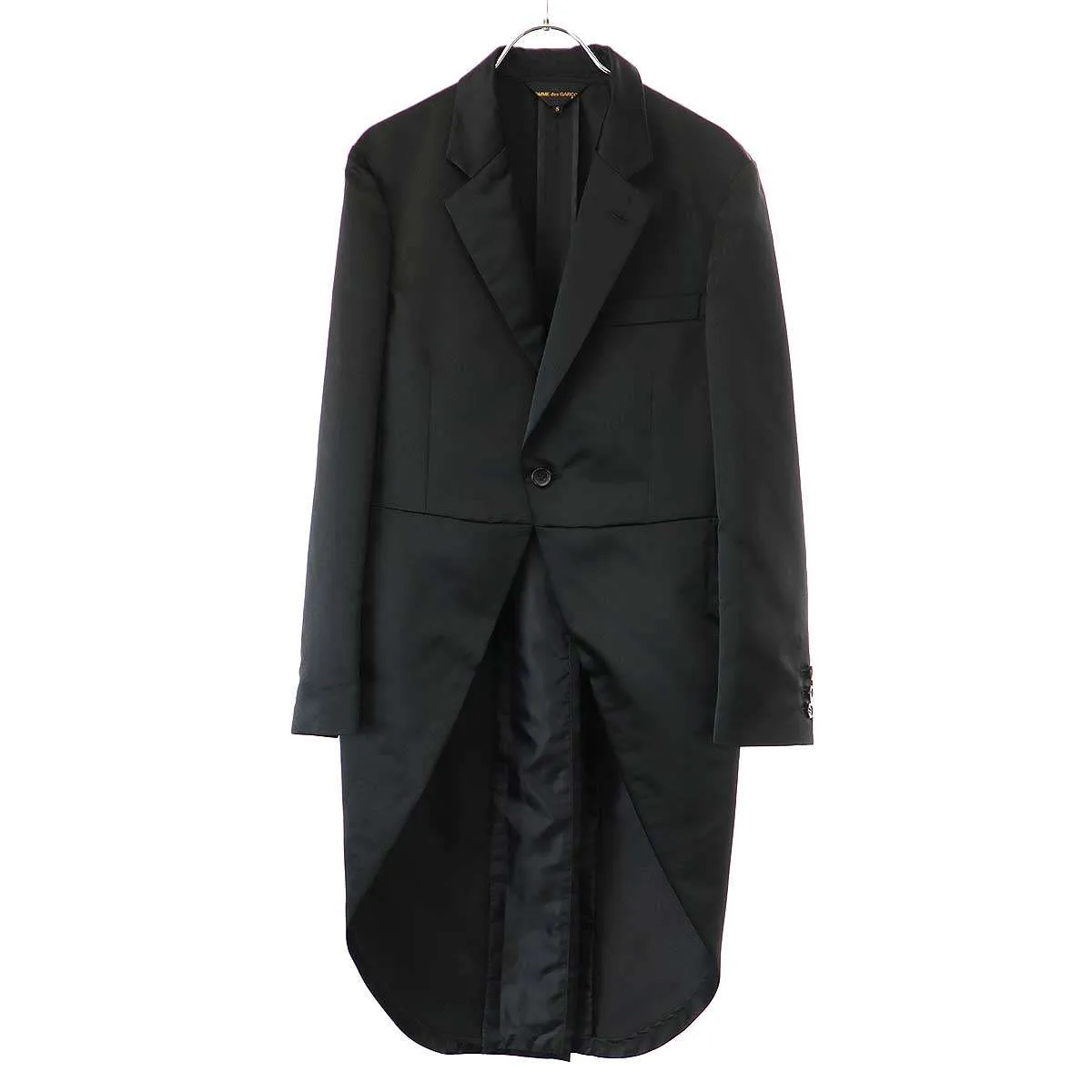 COMME des GARCONS コムデギャルソン ポリエステルサテンロングテーラードジャケット
