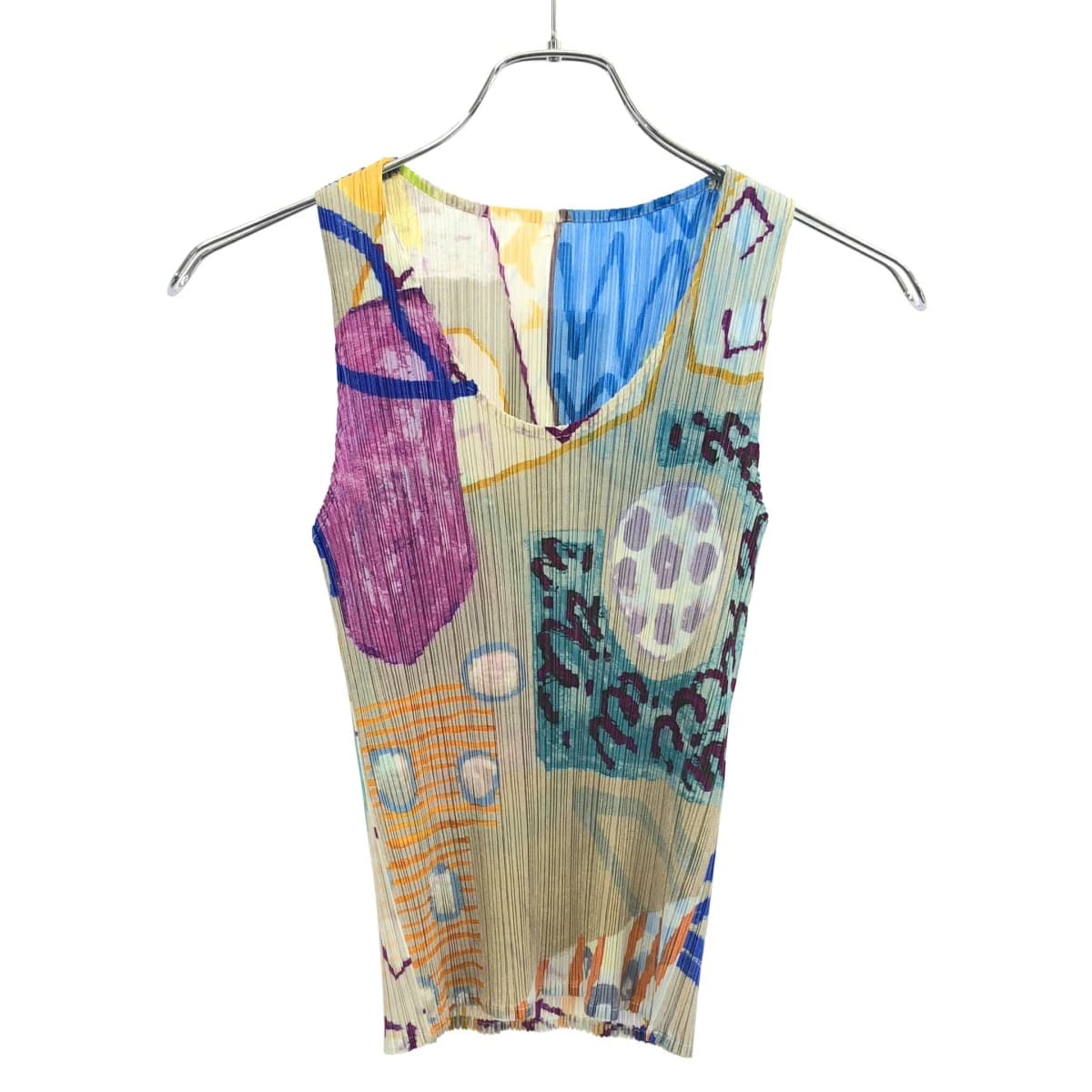 ISSEY MIYAKE プリーツプリーズ イッセイミヤケ アートプリントプリーツタンクトップ PP12-JK411