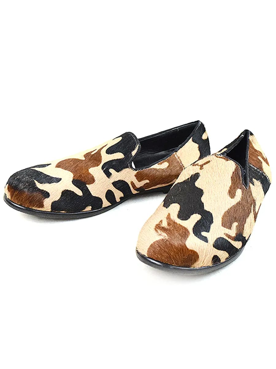 KIDS LOVE GAITE キッズラブゲイト 13AW HAIR CALF SLIP-ON SHOES ハラコレザーカモフラージュスリッポン