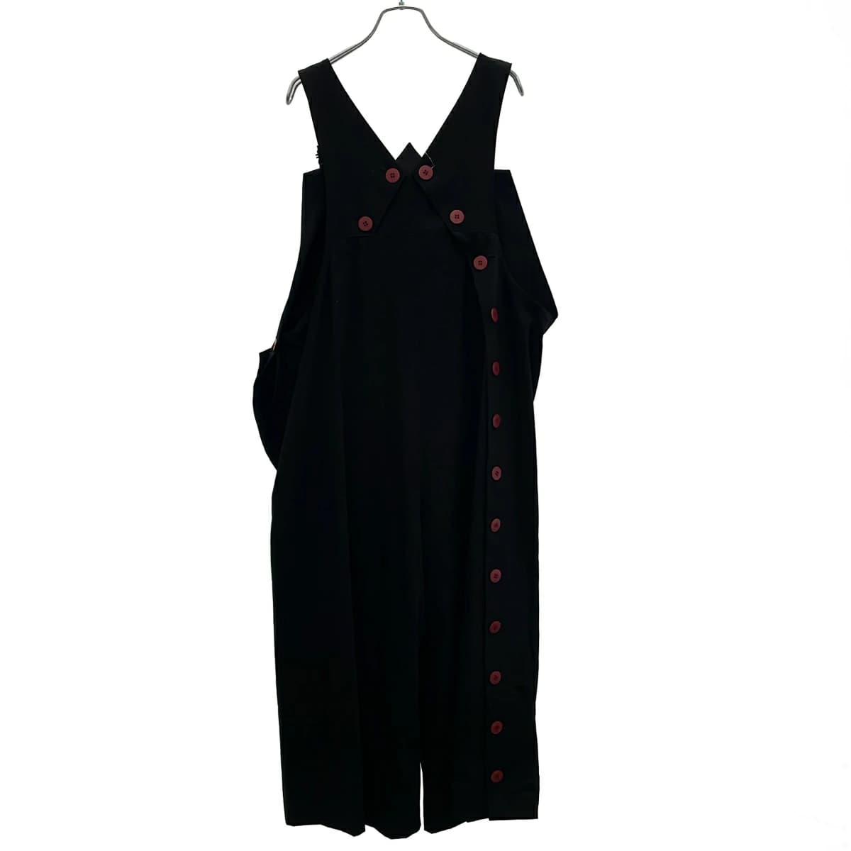 Yohji Yamamoto ヨウジヤマモト ファム 18SS ボタンデザイン コットンオーバーオール FW-D03-002