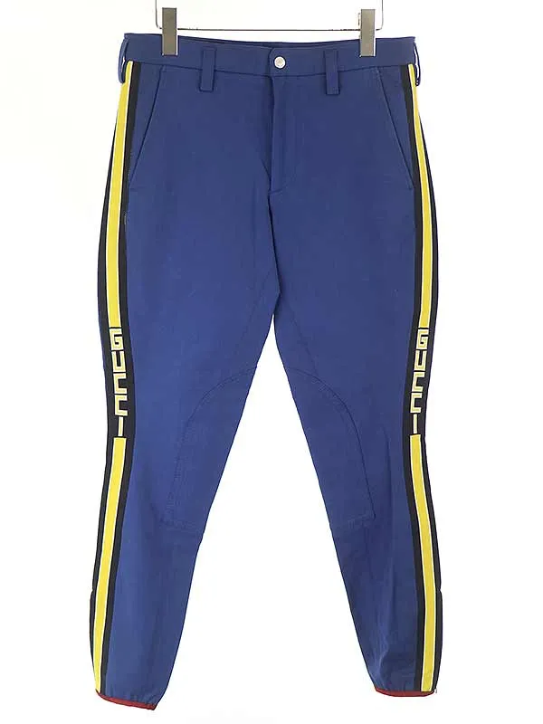 GUCCI グッチ 19SS サイドラインロゴストライプストレッチパンツ