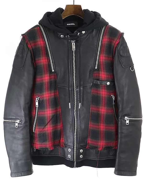 DIESEL ディーゼル NORMAN JACKET レイヤードデザインレザージャケット