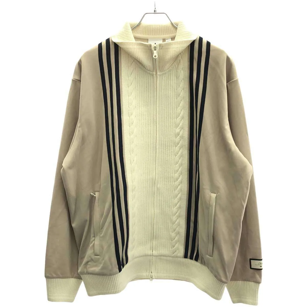 KITH アディダスオリジナルス バイ キス 25SS Football Track Suit Top ジップアップトラックジャケット JY3462 ベージュ XL