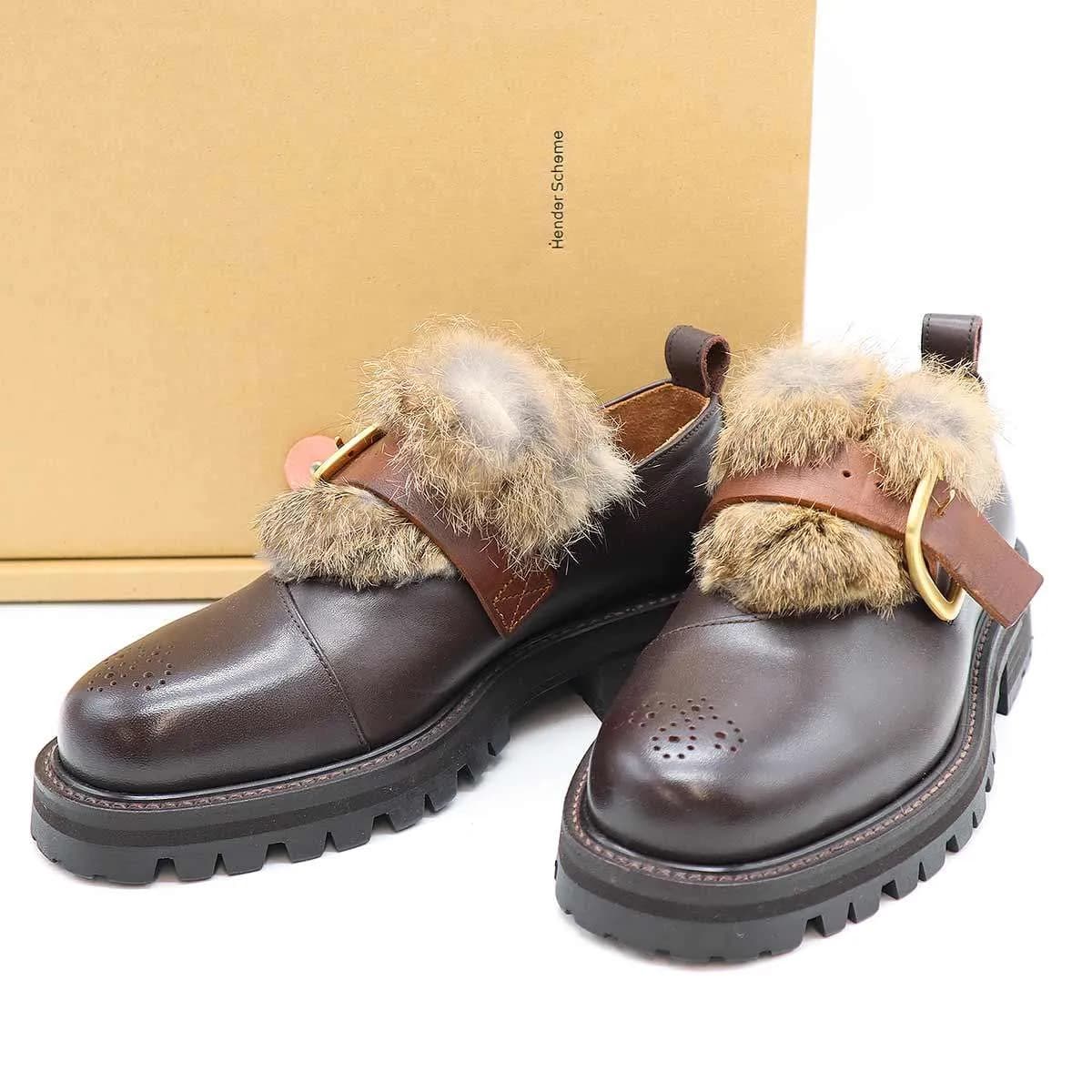 Hender Scheme エンダースキーマ mischa ラビットファーベルテッドシューズ Ii-s-mis