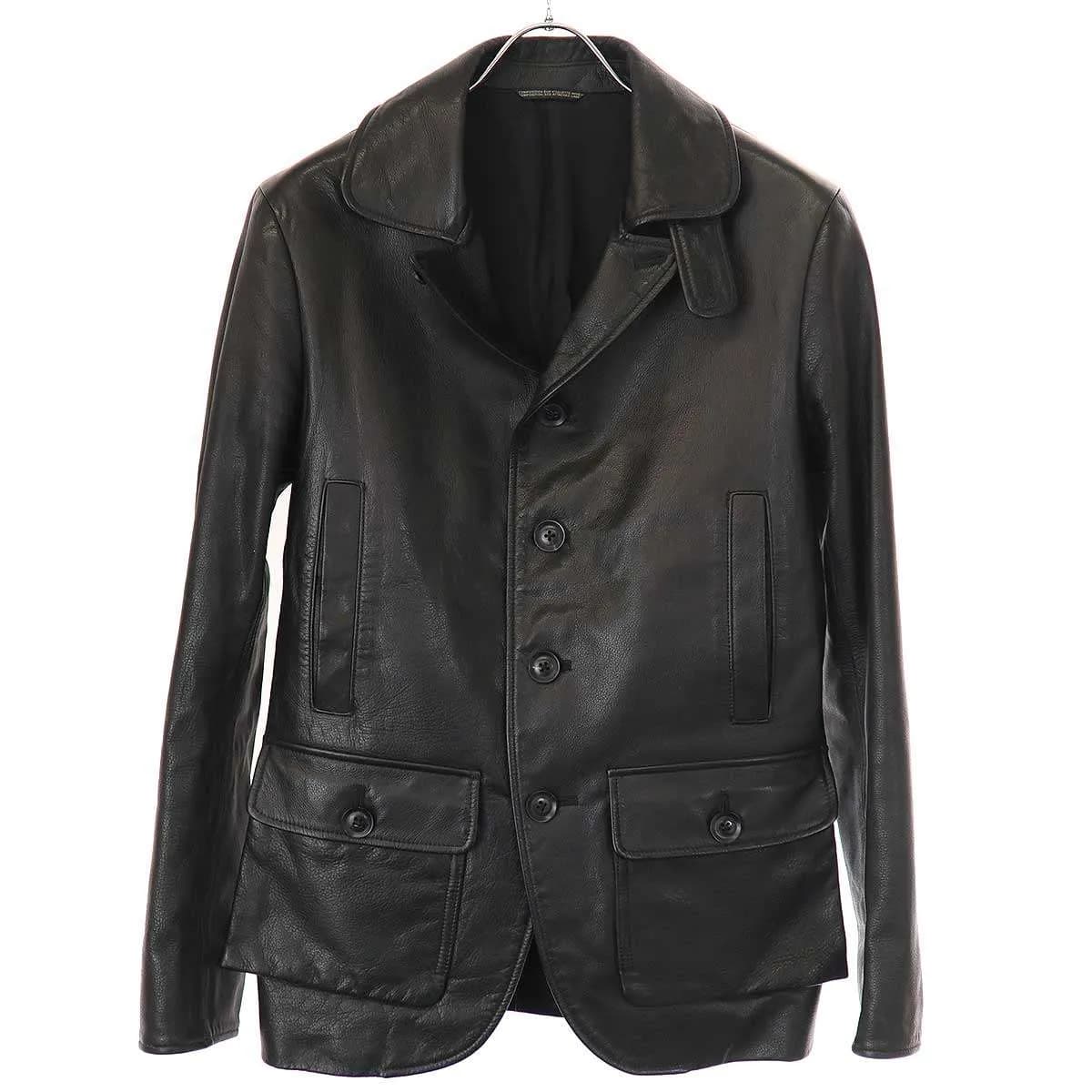 Yohji Yamamoto ヨウジヤマモト プールオム 13AW カウレザー4Bレザージャケット