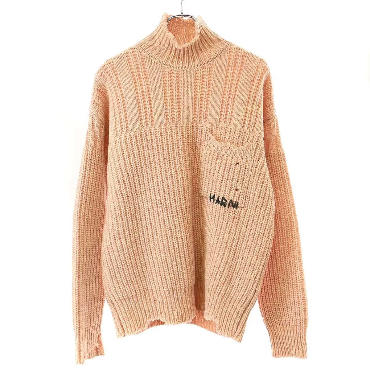 MARNI マルニ 23AW Broken Fisherman Turtleneck Knit ダメージニットセーター