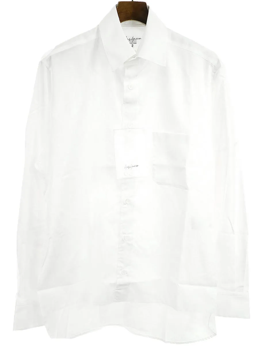 Yohji Yamamoto ヨウジヤマモト プール オム 12AW フロントカットオフコットンブロードシャツ