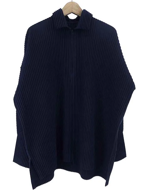 ISSEY MIYAKE オムプリッセ イッセイミヤケ 21AW MC OCTOBER POLO SHIRT ハーフジップポロシャツ