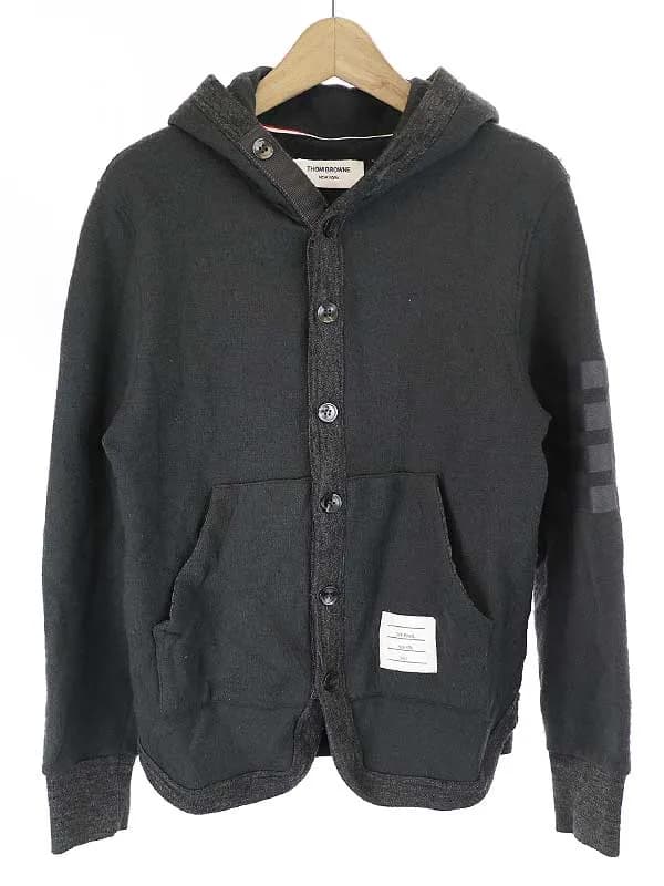 THOM BROWNE トムブラウン 13AW クラシックラインウールフーディ パーカー